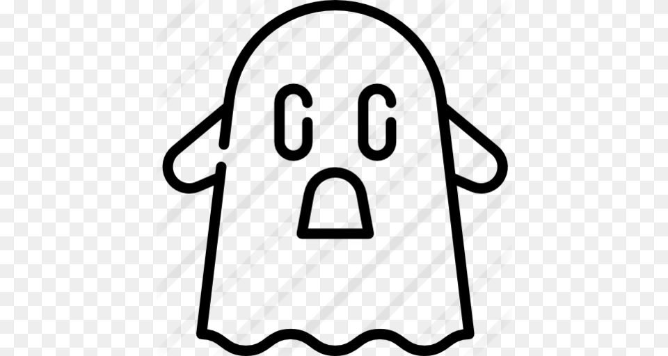 Ghost Costume, Gray Png