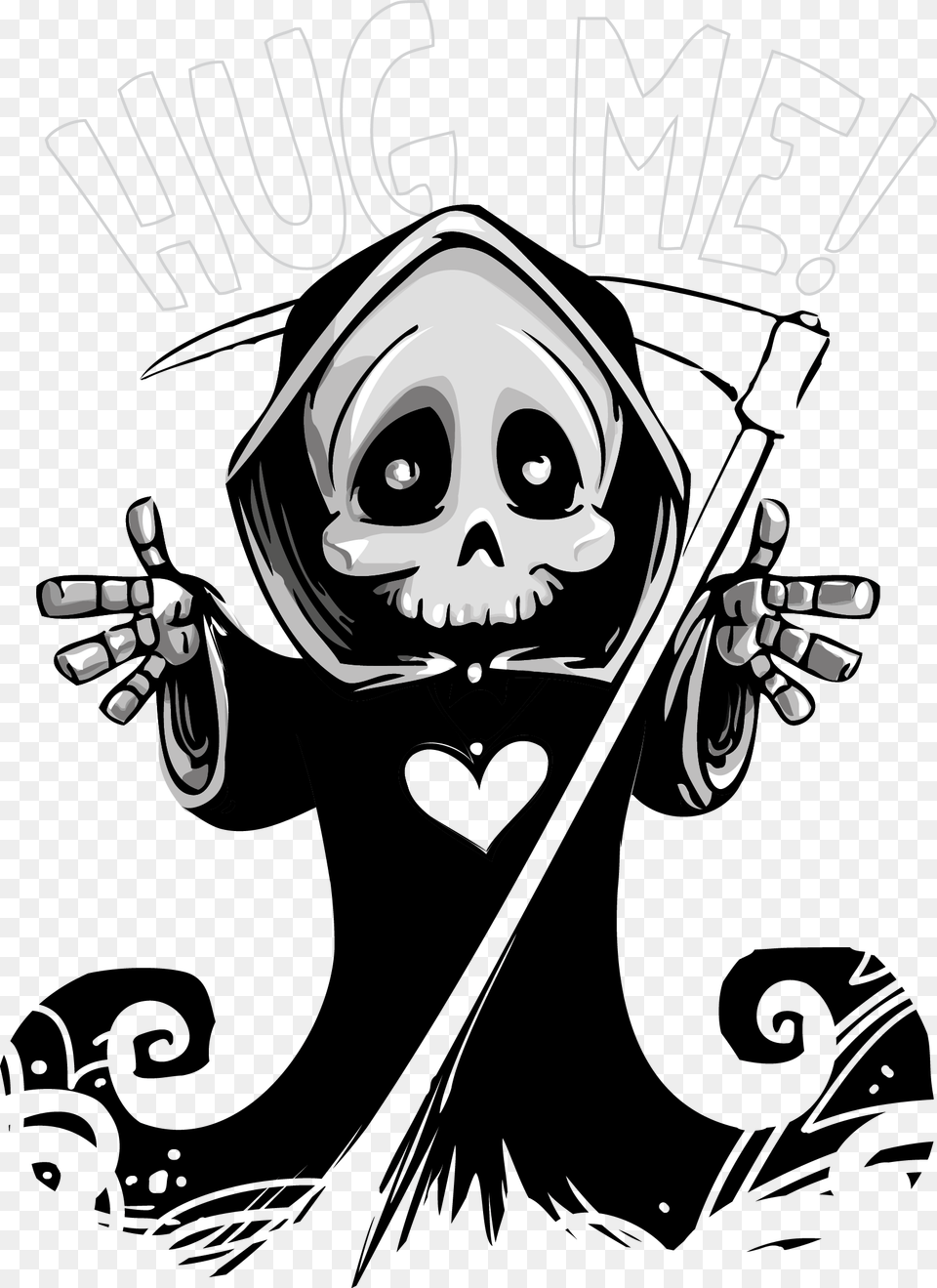 Ghost Download Cute Grim Reaper, Book, Comics, Publication, Person Free Transparent Png