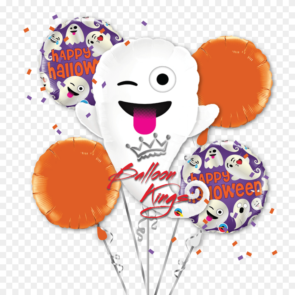 Ghost Emoji Bouquet, Balloon, Food, Sweets, Nature Free Png Download