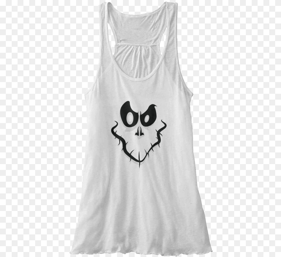 Ghost Face Active Tank, Clothing, Tank Top, Person, Animal Png Image