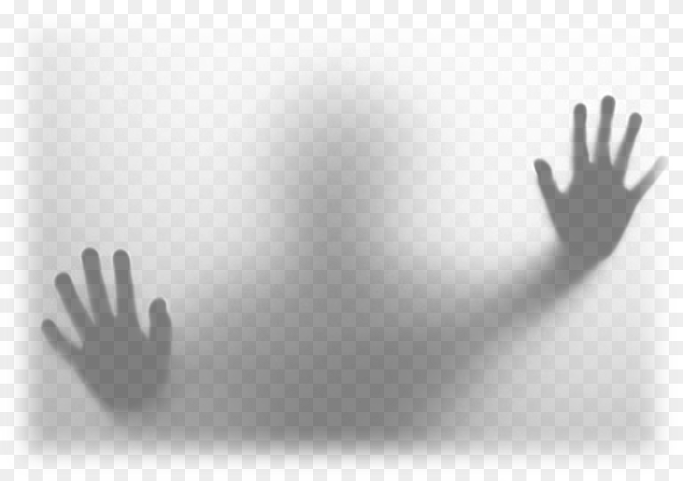 Ghost Ghoul Window Creepy Transparent Library Ghost Behind The Glass, Body Part, Finger, Hand, Person Free Png Download