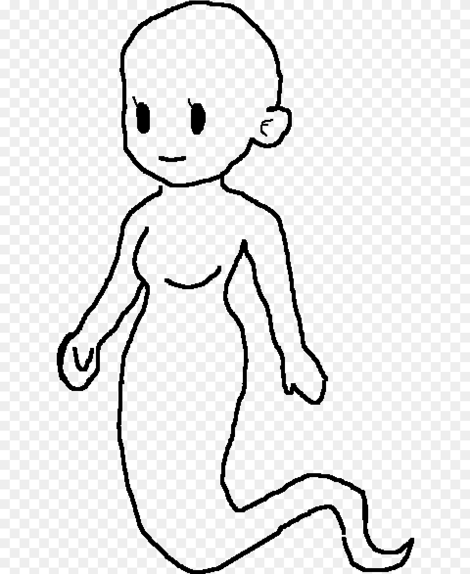 Ghost Girl Base, Gray Png