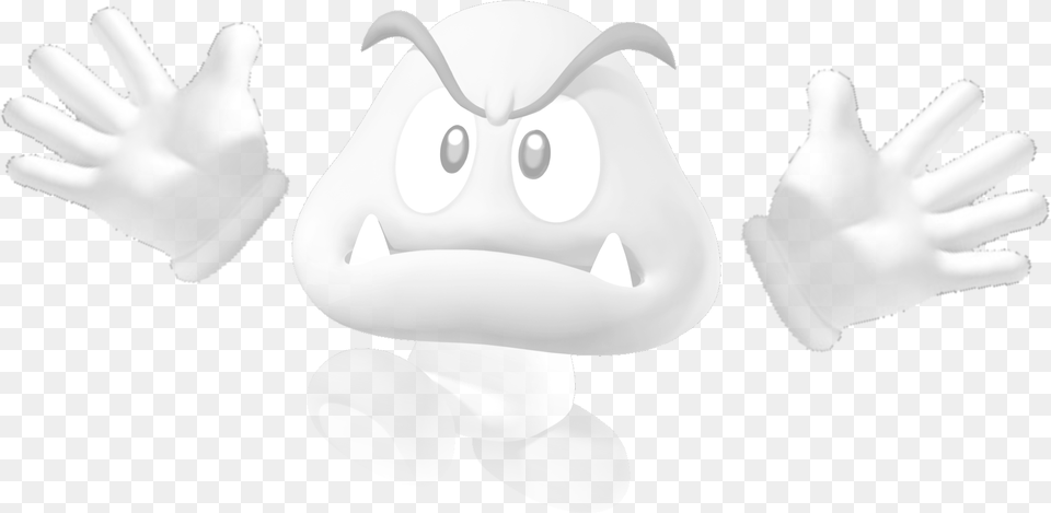 Ghost Goomba With Hands Goomba With Hands, Clothing, Glove, Plush, Toy Free Png