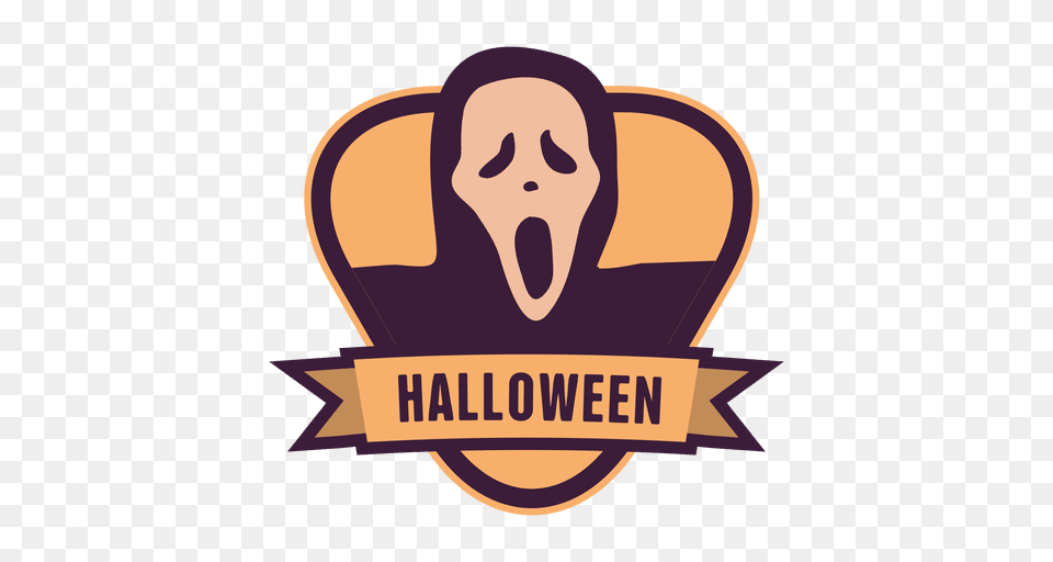 Ghost Halloween Badge, Logo, Face, Head, Person Free Transparent Png