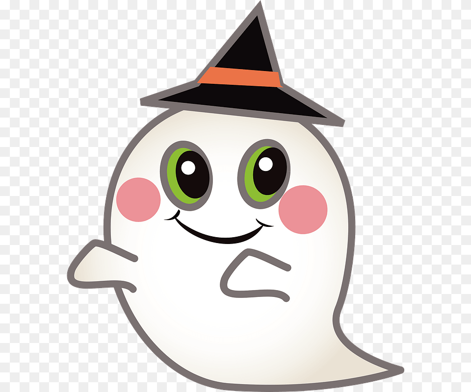 Ghost Halloween Clipart Cartoon, Nature, Outdoors, Winter, Snow Png Image