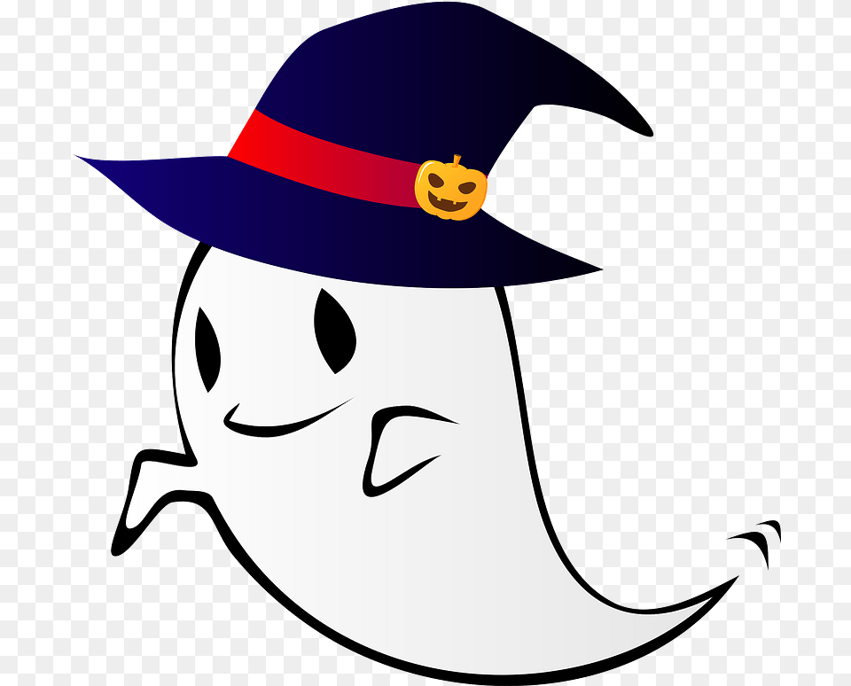 Ghost Halloween Clipart Download Transparent Fictional Character, Clothing, Hat, Person, People Png Image