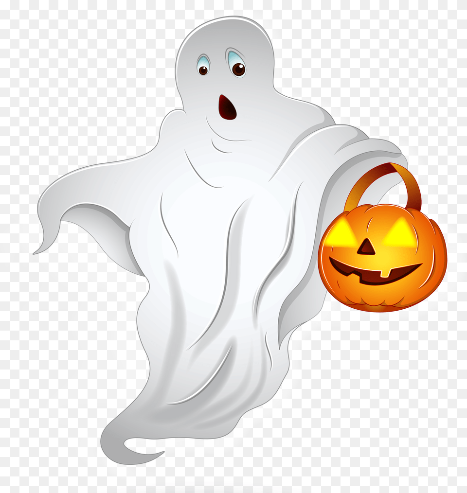 Ghost Halloween Ghost With Pumpkin, Festival Png Image