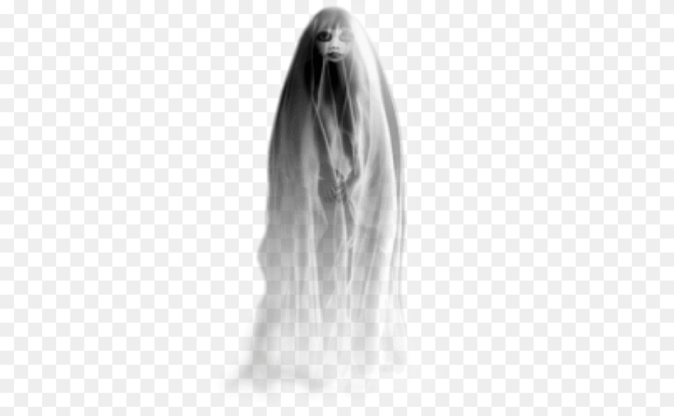 Ghost Halloween Transparent Image Hd Clipart Real Ghost, Clothing, Veil, Adult, Bride Png