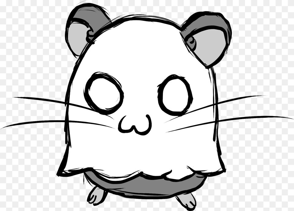Ghost Hamster Cartoon, Baby, Person, Stencil, Art Png