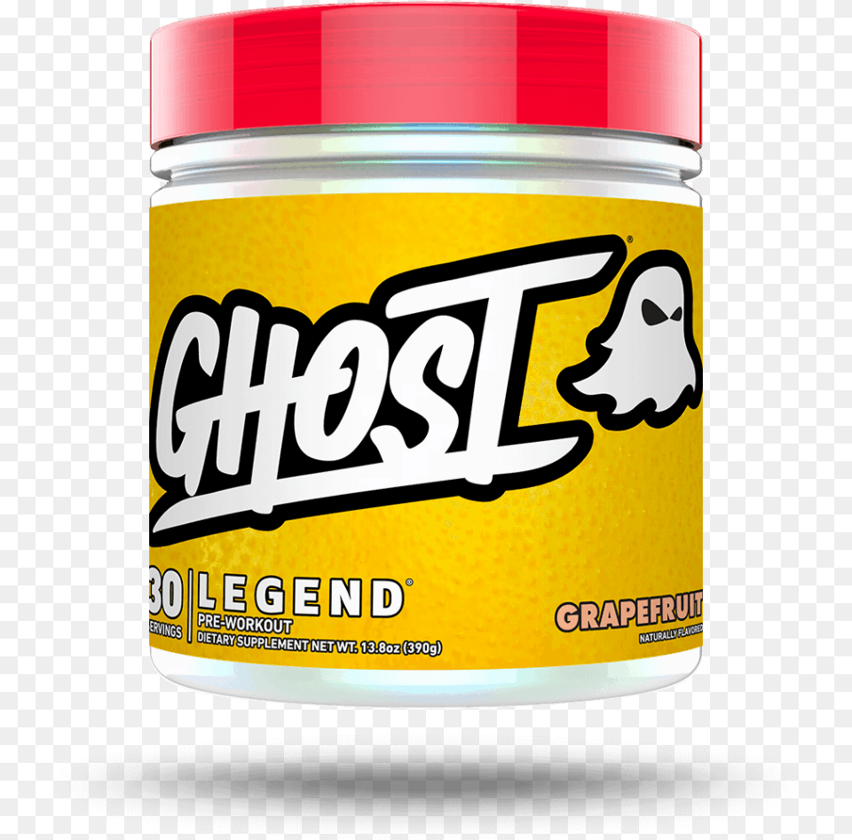 Ghost Legend Pre Workout Grapefruit Ghost Pre Workout All Flavors, Jar, Can, Tin Free Png