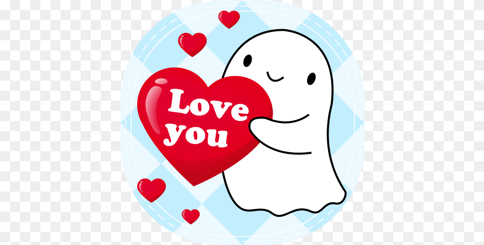 Ghost Love, Sticker, Heart, Face, Head Free Png Download