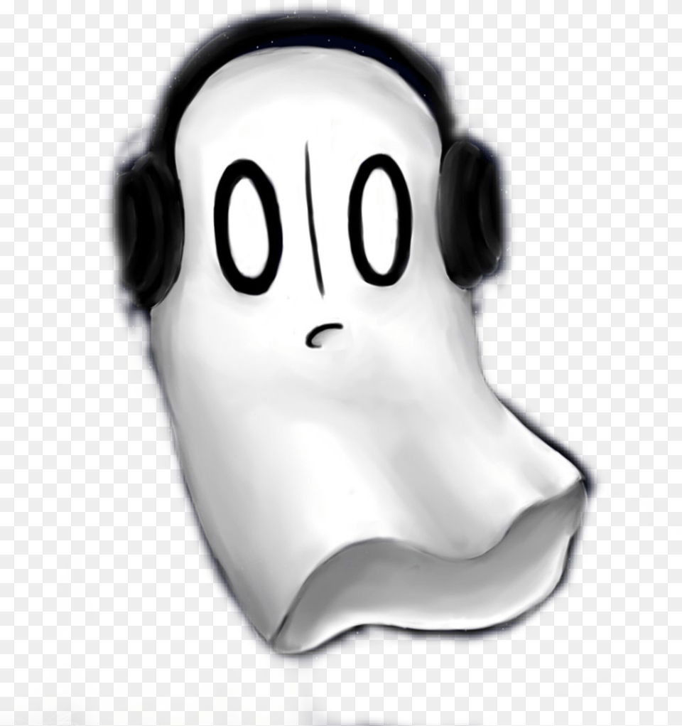 Ghost Napstablook Spooky Spoopy Headphones, Helmet, Mask Free Png