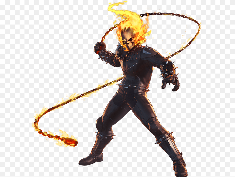 Ghost Rider Ghost Rider Ultimate Alliance, Adult, Male, Man, Person Free Png Download