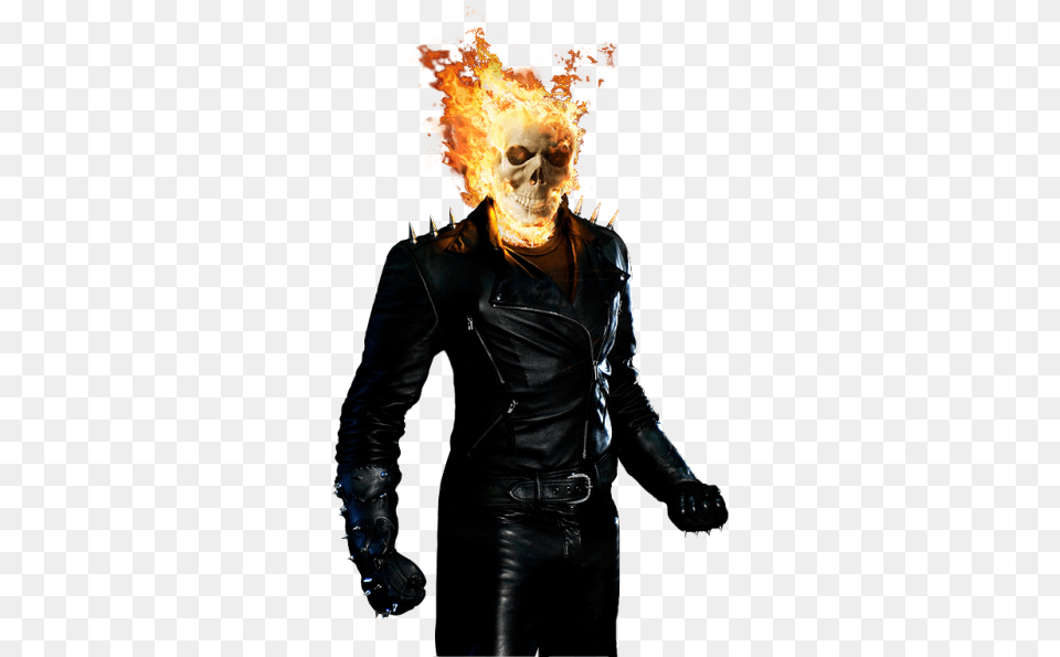 Ghost Rider Marvel Render, Clothing, Coat, Jacket, Adult Free Transparent Png