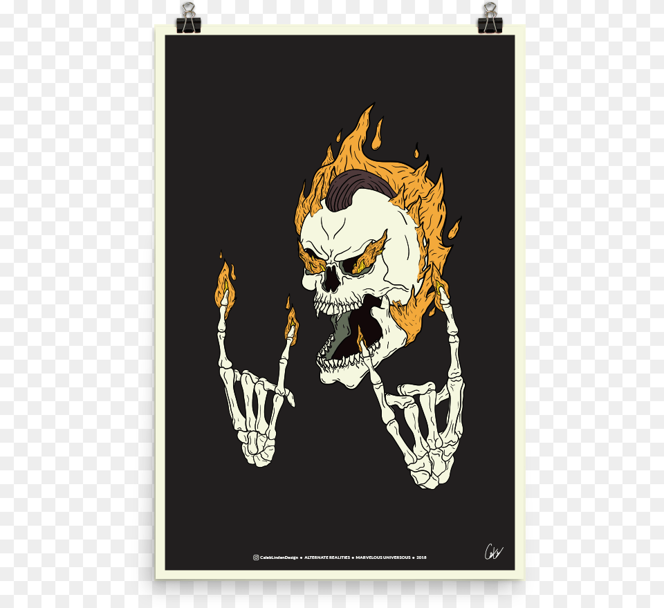 Ghost Rider Skater Marvel Print Download Illustration, Person, Electronics, Hardware Free Transparent Png