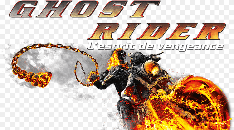 Ghost Rider Spirit Of Vengeance Title, Vehicle, Transportation, Motorcycle, Advertisement Free Png