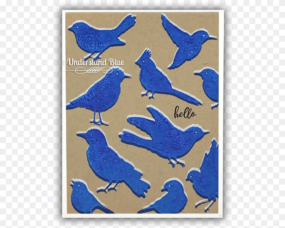 Ghost Stamped Hero Arts Birds By Understand Blue Cardmaking, Animal, Bird, Bluebird Free Png