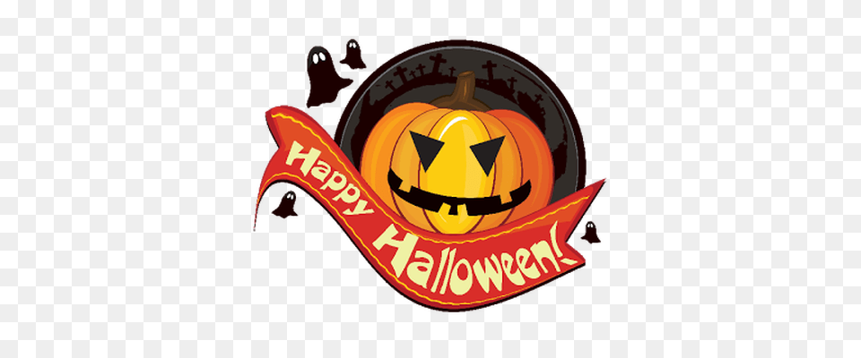 Ghost Trick Halloween Transparent, Festival, Logo Png Image