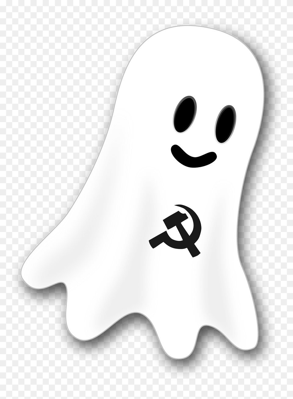 Ghost With Communism Symbol Clipart, Sticker, Stencil, Food, Sweets Png