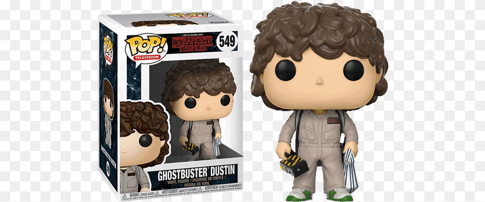 Ghostbuster Dustin Pop Vinyl Figure Stranger Things Pop Vinyl Ghostbusters, Baby, Person, Plush, Toy Png Image