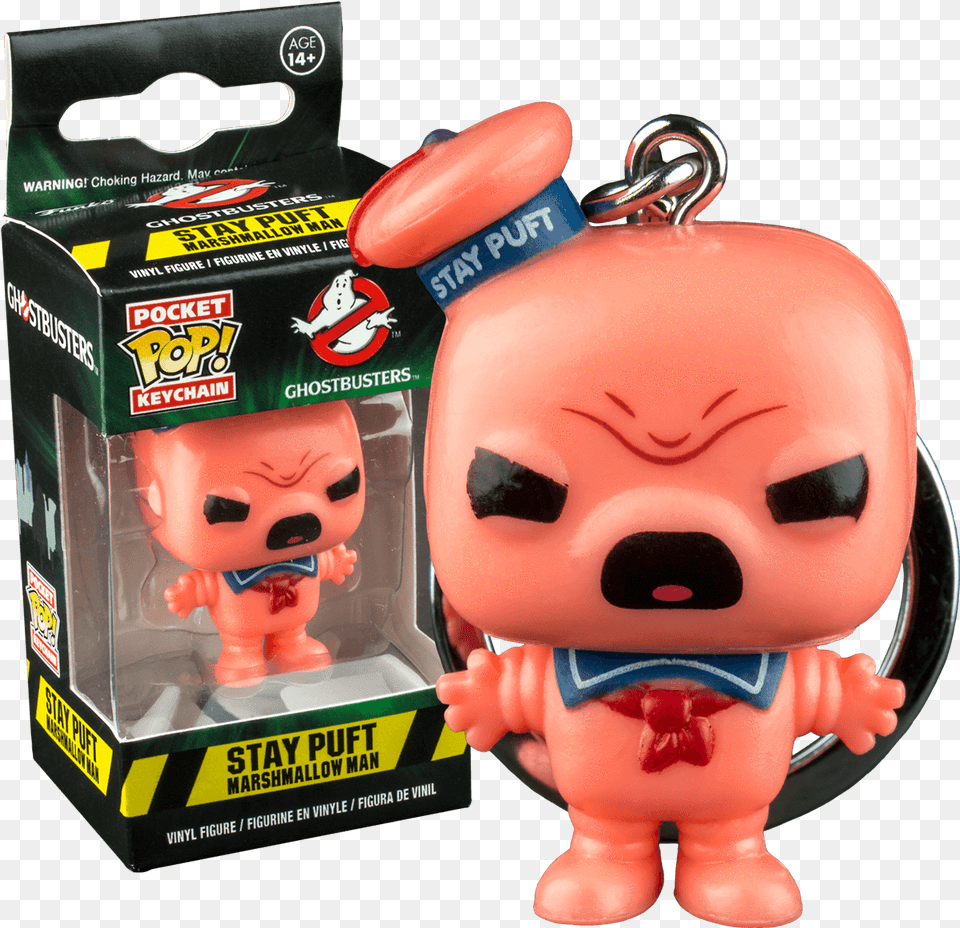 Ghostbusters Angry Stay Puft Pocket Pop Keychain Ghostbusters Funko Pop Keychain, Toy, Face, Head, Person Free Transparent Png