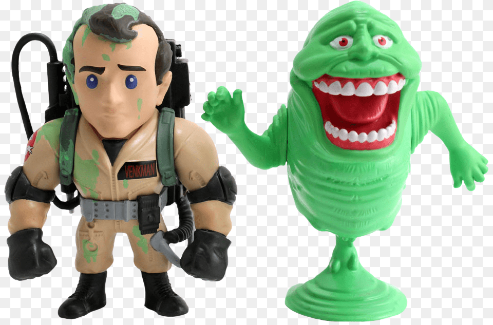 Ghostbusters Ghostbusters Peter Venkman Amp Slimer Metal Die Cast, Figurine, Baby, Person, Face Free Transparent Png