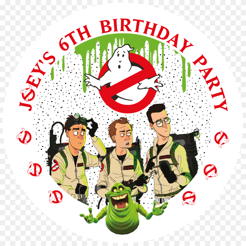 Ghostbusters Party Box Stickers Partywraps, Adult, Person, Man, Male Free Png Download