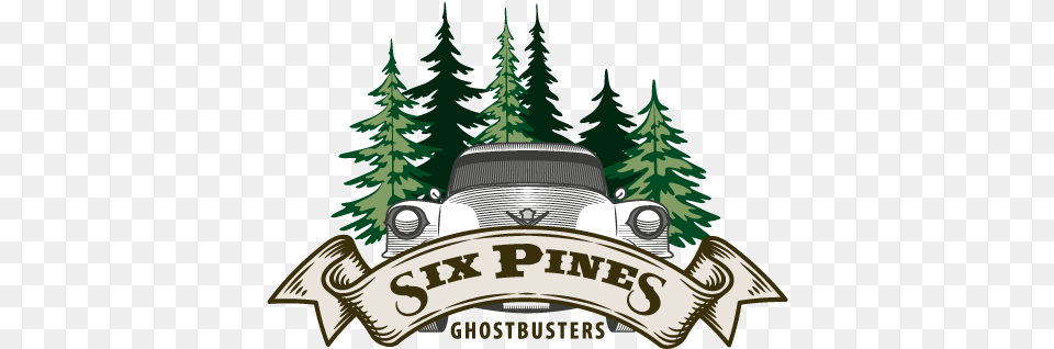 Ghostbusters Six Pines Haunted Christmas Tree, Vehicle, Vegetation, Transportation, Plant Free Transparent Png