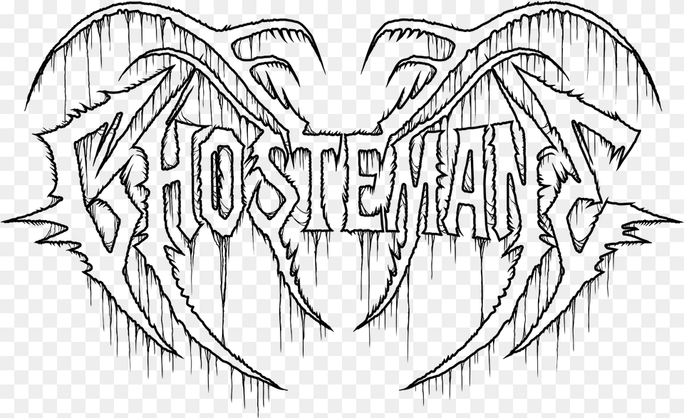 Ghostemane Logo Text, Gray Png