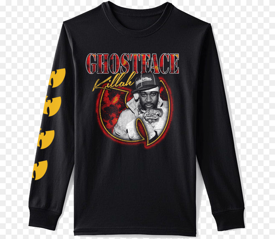 Ghostface Killah Long Sleeve, T-shirt, Clothing, Long Sleeve, Shirt Png Image