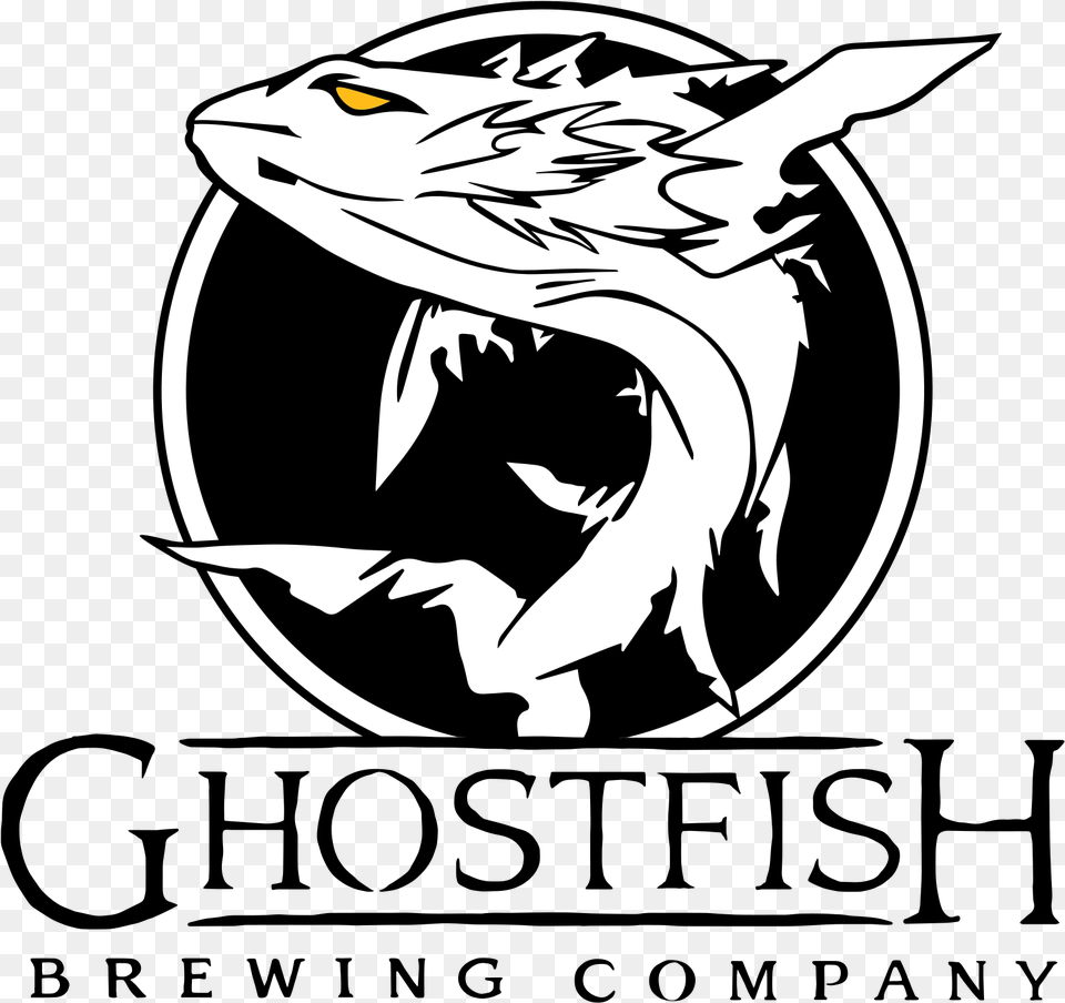 Ghostfish Brewery, Stencil, Animal, Fish, Sea Life Free Transparent Png