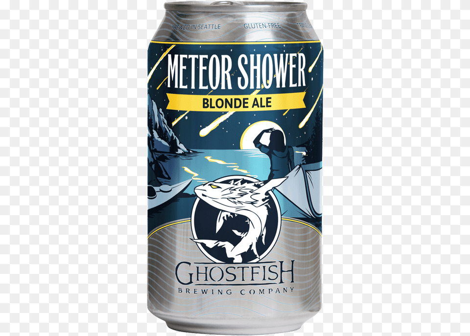 Ghostfish Meteor Shower Blonde Ale, Alcohol, Beer, Beverage, Lager Png Image