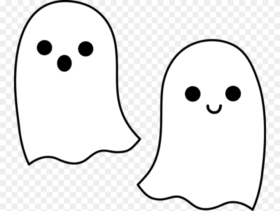 Ghosts Ghost Girly Bow Cute Transparent White Halloween, Stencil, Silhouette Png Image