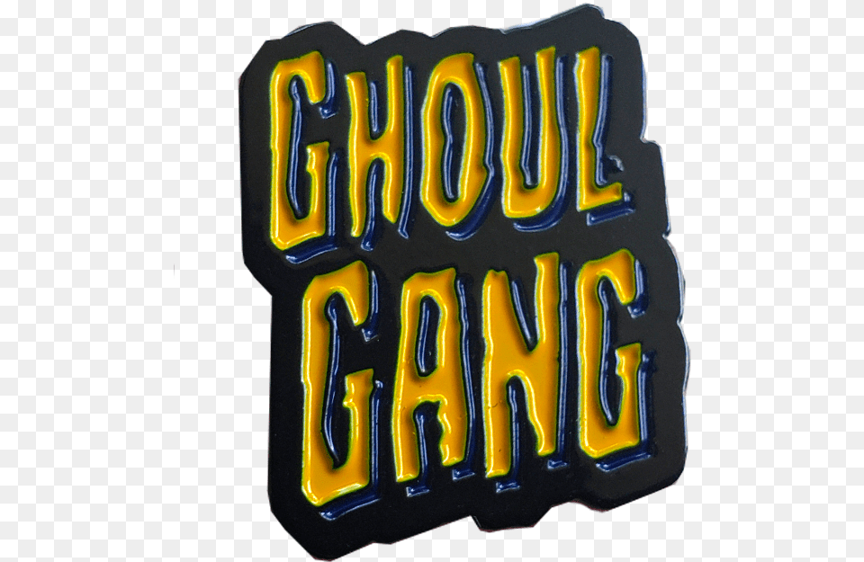 Ghoul Gang Pin Illustration, Text, Can, Tin Png