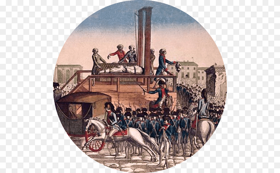 Ghouls Behind The Guillotine King Louis Xvi Guillotine, Art, Painting, Adult, Person Free Png Download
