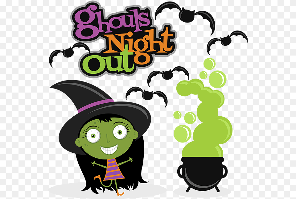 Ghouls Night Out Clipart, Publication, Green, Graphics, Comics Png Image