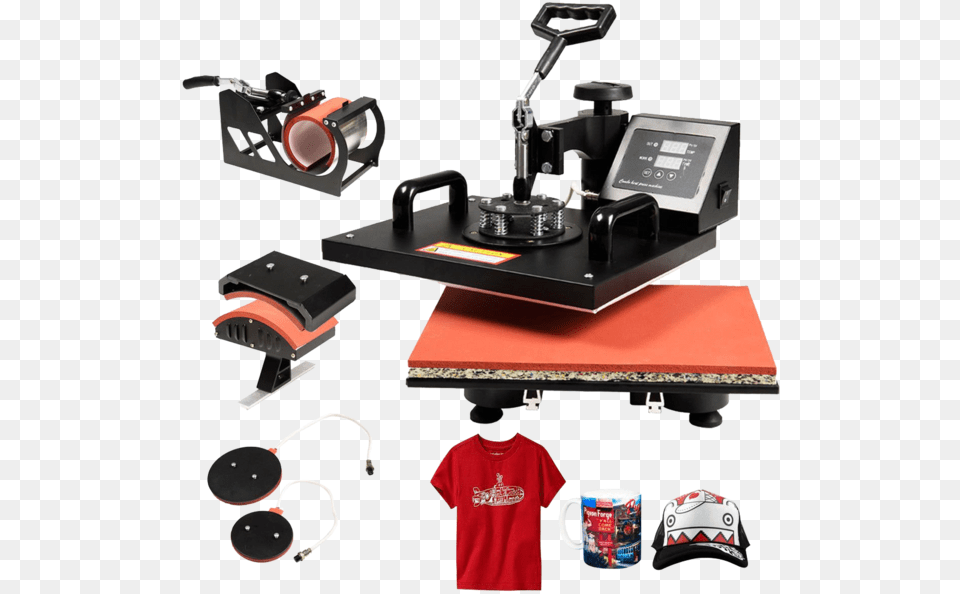 Ghp 5 In 1 Heating Thermocouple Heat Press Machine Sublimation 5 In 1 Machine, Cup, Furniture, Table, Electronics Free Png Download