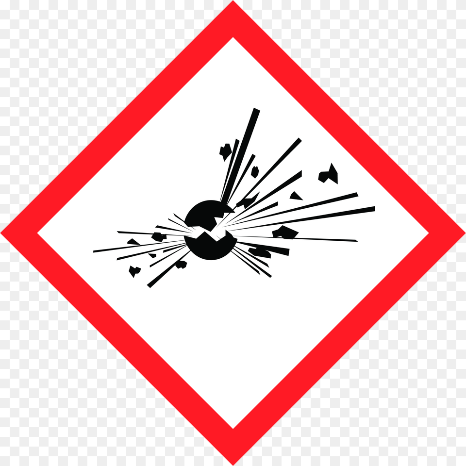 Ghs Pictograms Explosive, Sign, Symbol, Road Sign Free Png Download