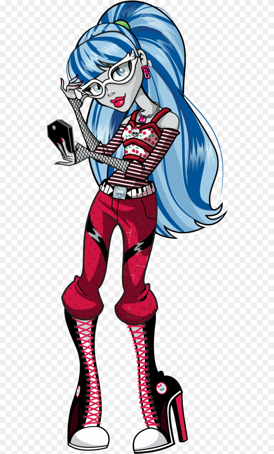 Ghulia Ponytail Monster High Artwork Ghoulia Yelps, Book, Comics, Publication, Person Free Png Download