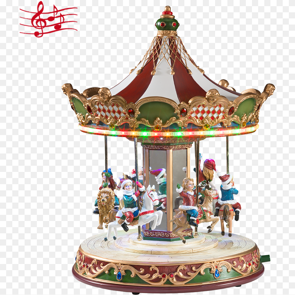Giant Carousel Music Box Child Carousel, Play, Amusement Park, Female, Girl Free Png