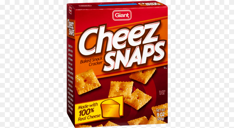 Giant Cheez Snaps Baked Snack Crackers, Bread, Cracker, Food Free Png