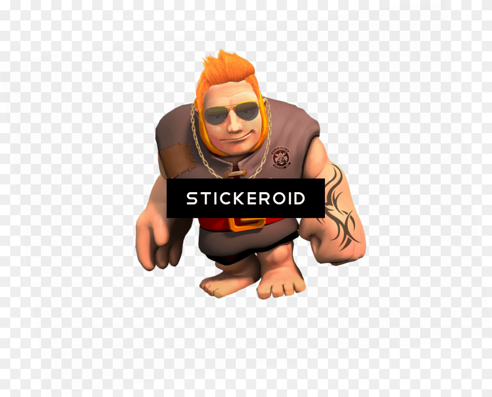 Giant Clipart Clash Clans Clash Of Clans Giant, Tattoo, Skin, Photography, Person Free Transparent Png