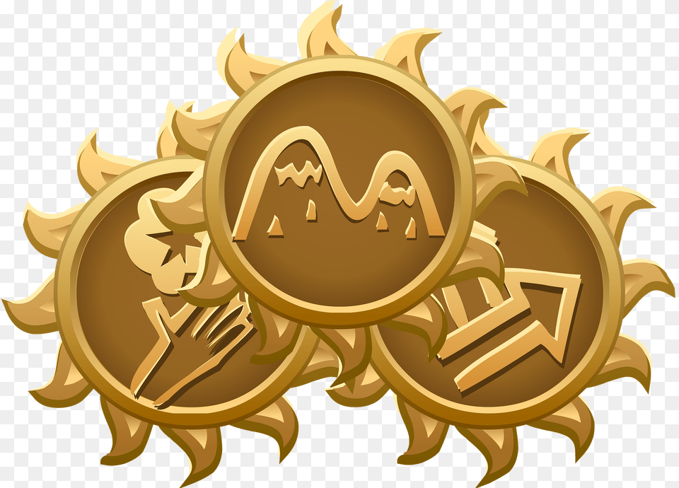 Giant Golden Emblems Clipart, Bronze, Gold, Bulldozer, Machine Free Png