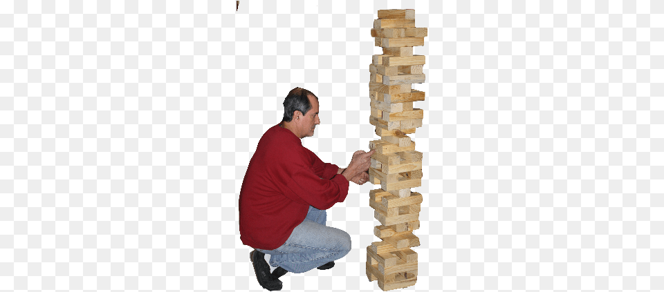 Giant Jenga Hasbro Jenga Giant Party, Adult, Lumber, Male, Man Free Png Download