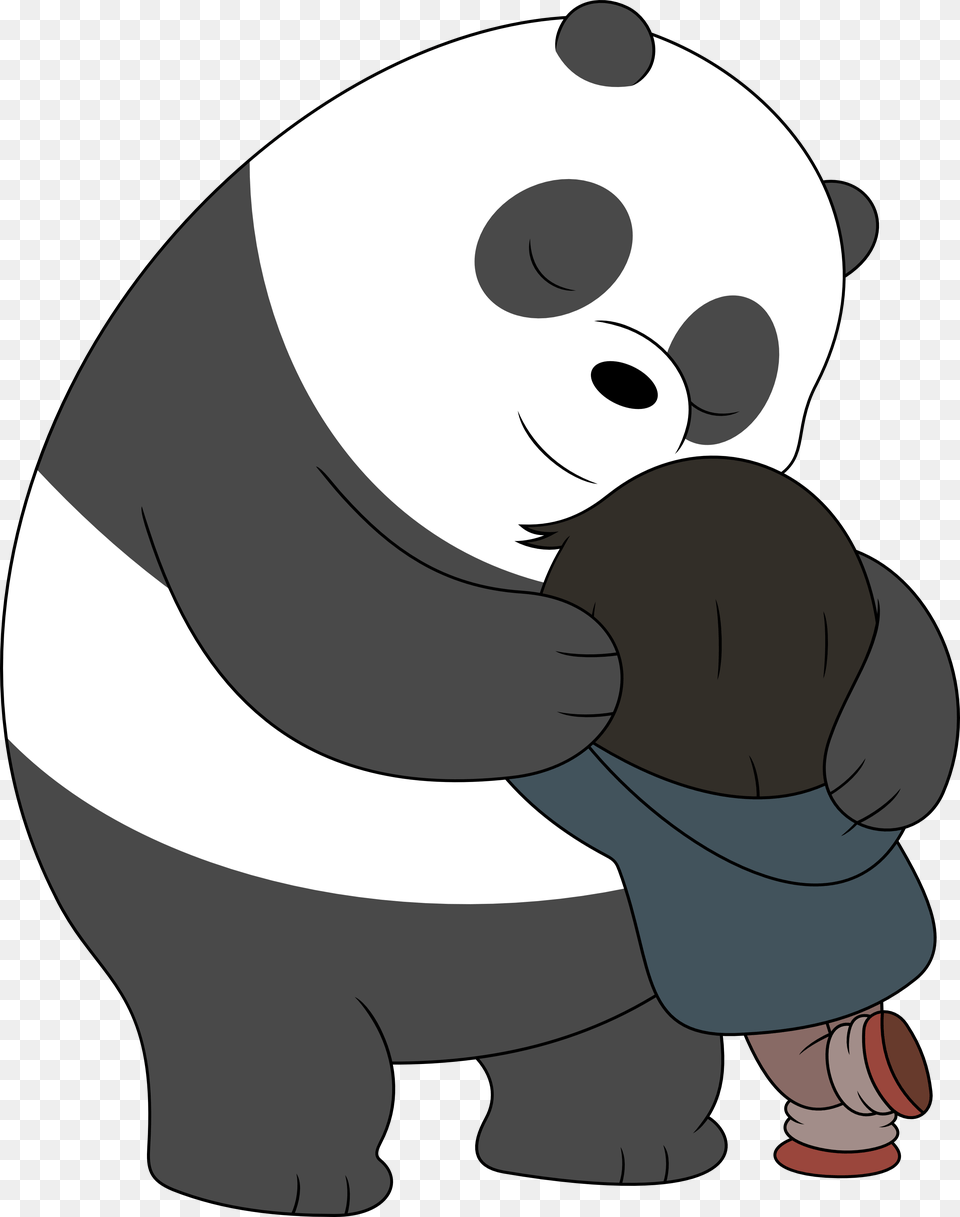 Giant Panda Bear Desktop Wallpaper Drawing Cuteness We Bare Bears Panda Hug, Animal, Mammal, Wildlife Png
