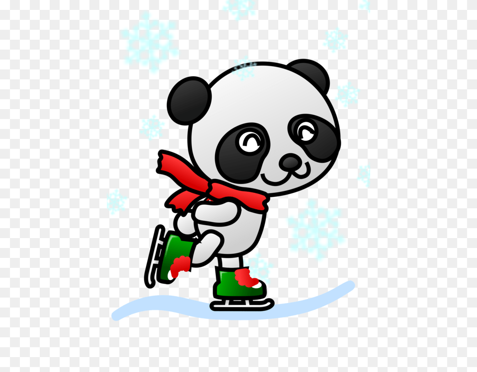 Giant Panda Bear Red Panda Cuteness Ice Skating, Outdoors, Baby, Person, Nature Free Transparent Png