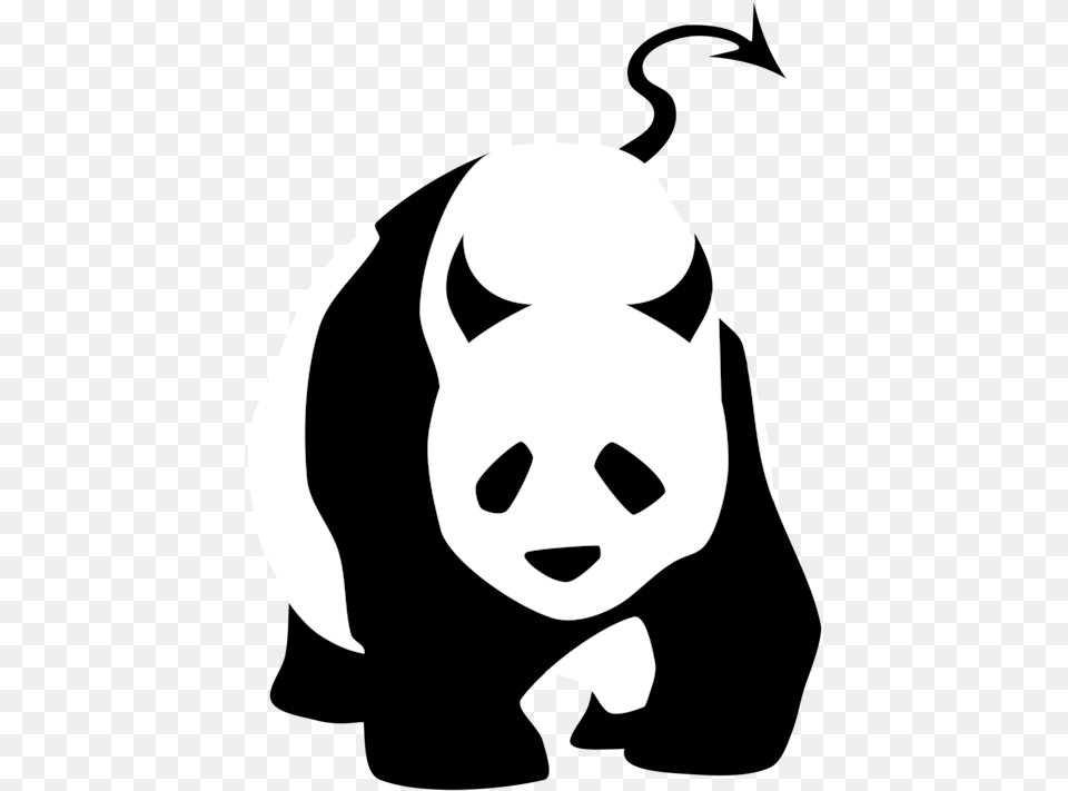 Giant Panda Bear Silhouette Sticker Kung Fu Panda Panda Clip Art, Stencil, Baby, Person, Face Png Image