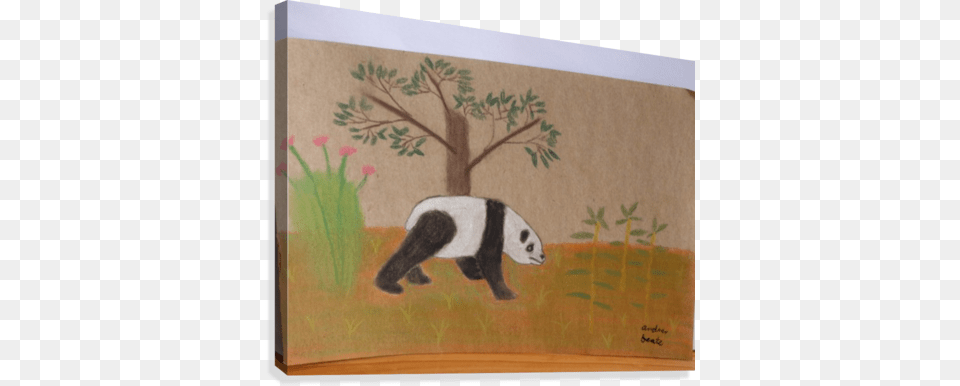 Giant Panda Canvas Print Giant Panda, Animal, Art, Bear, Mammal Free Transparent Png