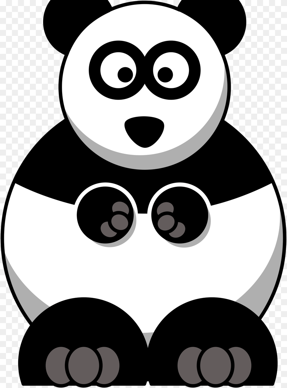 Giant Panda Cartoon Bear Drawing Panda Clipart, Stencil, Device, Grass, Lawn Free Transparent Png