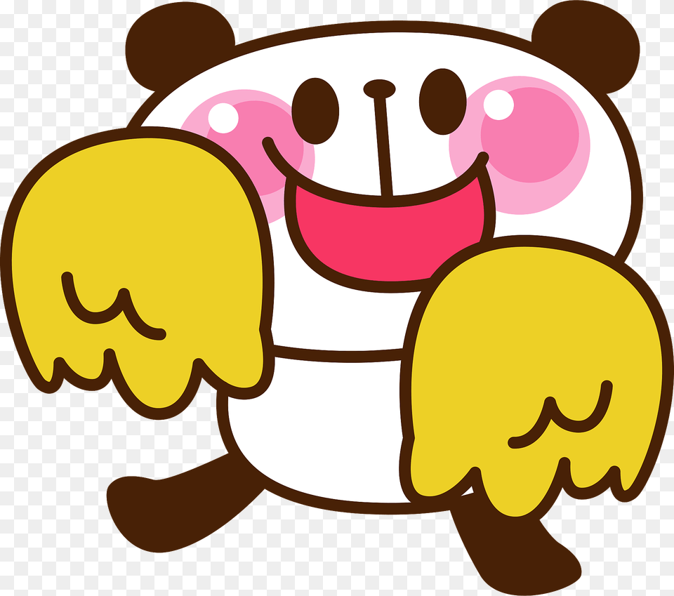 Giant Panda Cheerleader Clipart, Food, Meal Png Image